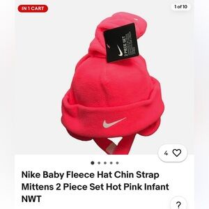 Nike Baby -Toddlers 2 piece set hat,Gloves.
